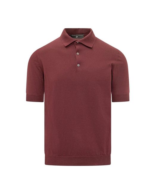 FILIPPO DE LAURENTIIS Red Polo Shirts for men