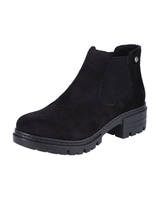 Rieker Black Damen Chelsea Stiefel