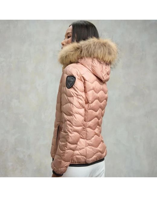 Winter Jackets Blauer de color Pink