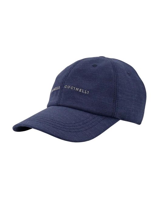 Brunello Cucinelli Blue Caps for men