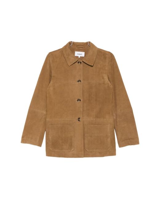 Leather Jackets Ba&sh de color Natural