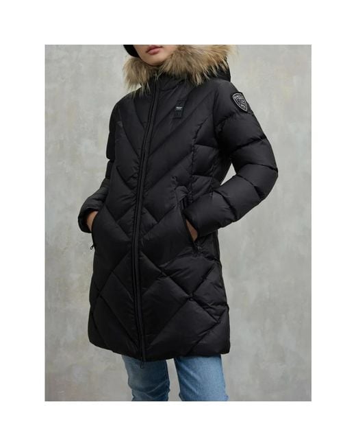 Winter Jackets Blauer de color Black