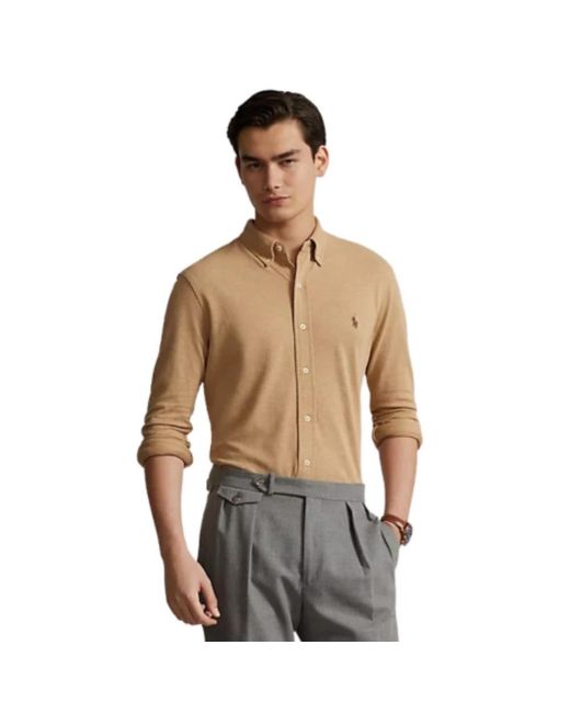 Ralph Lauren Natural Pique Logo Shirt for men
