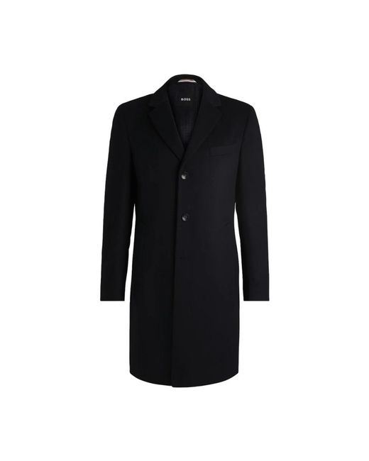 Boss Elegante Formele Wollen Jas in het Black voor heren