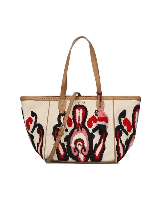 V73 Red Tote Bags
