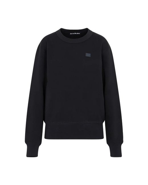 Acne Baumwoll-sweatshirt 900 black,hellgraue melange baumwoll-sweatshirt in Blue für Herren