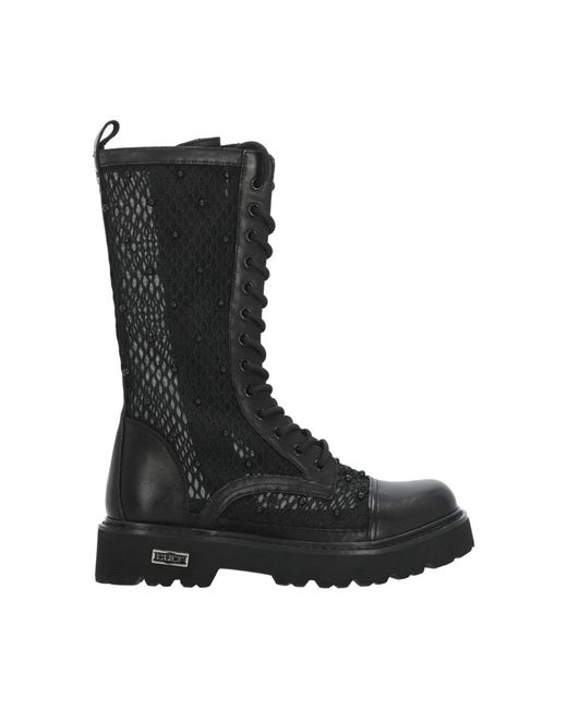 Cult Black Lace-Up Boots