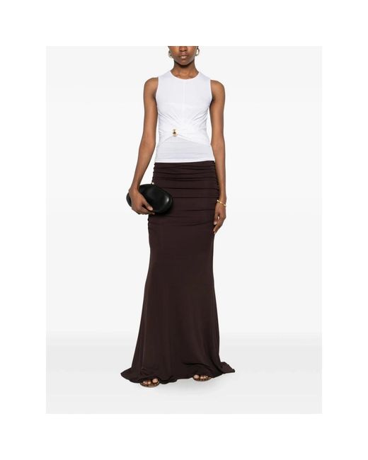 Elisabetta Franchi White Sleeveless Tops