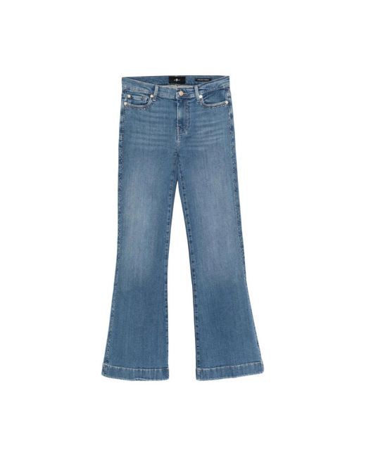 7 For All Mankind Blue Boot-Cut Jeans