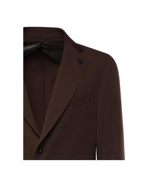 Santaniello Brown Single Breasted Suits for men