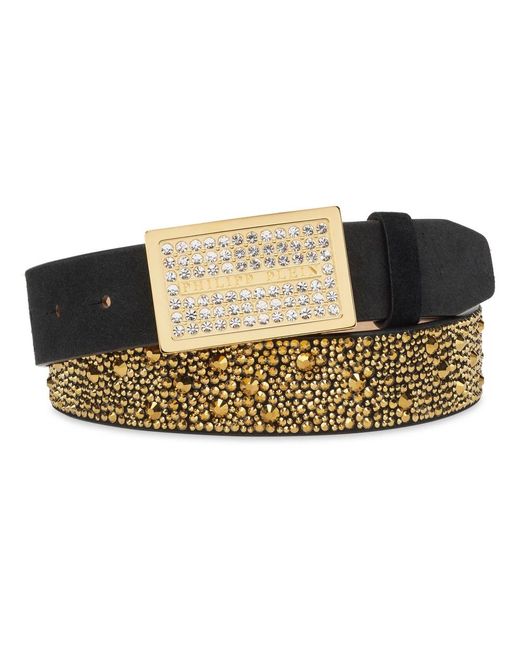 Philipp Plein Metallic Leopard Ledergürtel