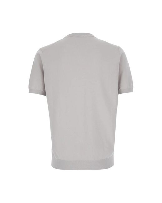Kangra Gray Round-Neck Knitwear for men