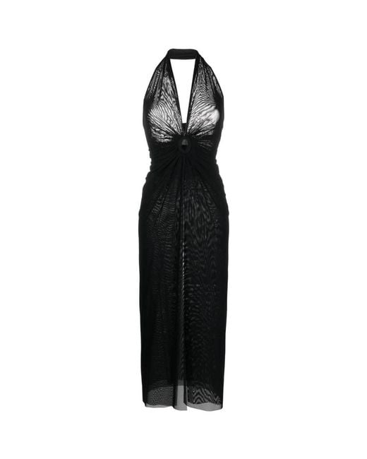 Fisico Black Midi Dresses