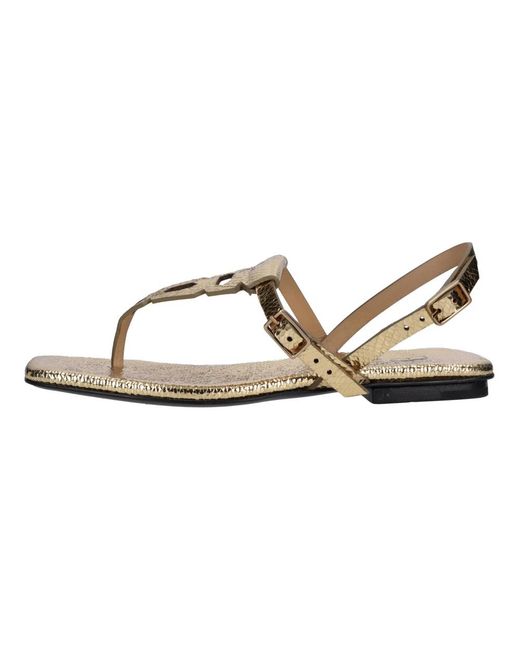 Fabi Brown Flat Sandals