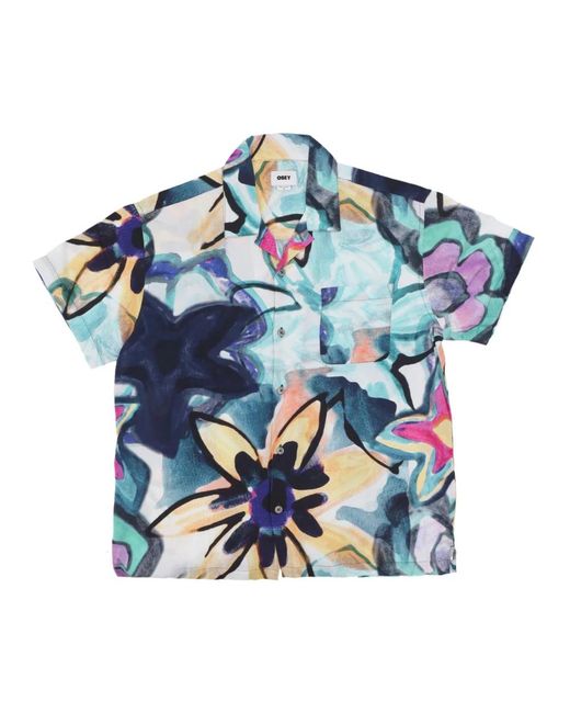 Obey Blue Short Sleeve Shirts for men