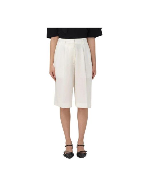 MEIMEIJ White Stylische Leinenshorts