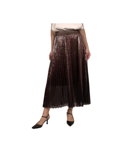 Peserico Brown Midi Skirts