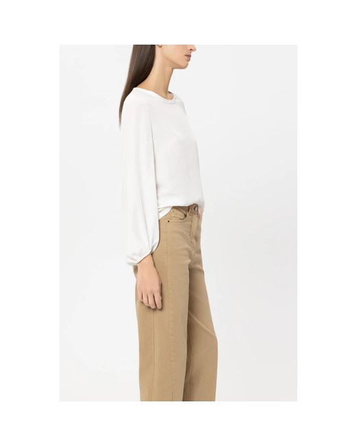 Luisa Cerano White Long Sleeve T-Shirts
