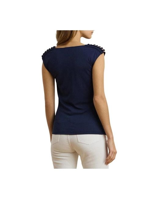 Ralph Lauren Blue Sleeveless Tops