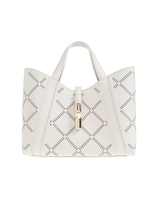 Furla White Tote Bags