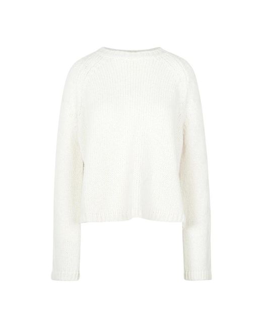 Roberto Collina White Round-Neck Knitwear