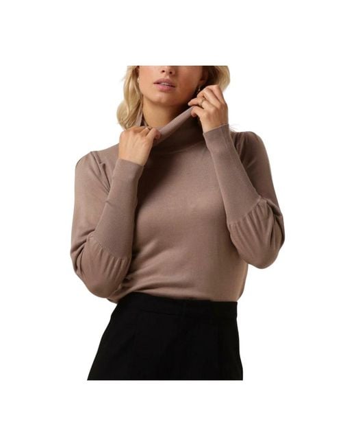 Notre-v Brown Basic Strickbluse
