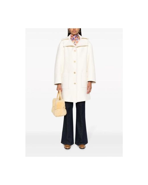 Etro White Single-Breasted Coats