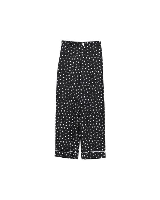 Moschino Black Wide Trousers