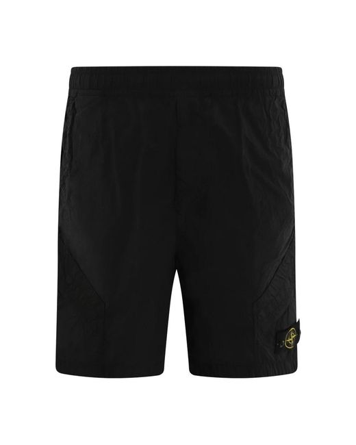 Stone Island Black Casual Shorts for men