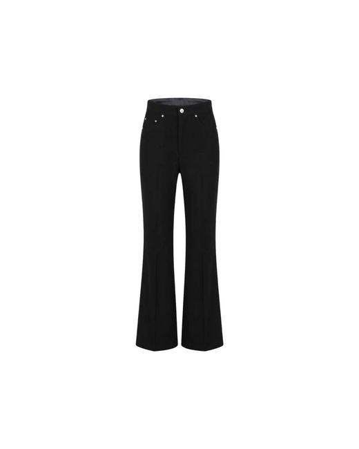 Rick Owens Black Wide Trousers