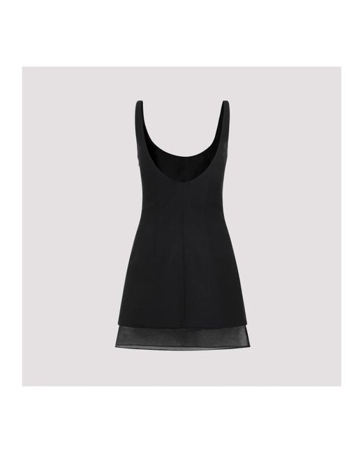 Prada Black Kleid mit Emaille-Logo