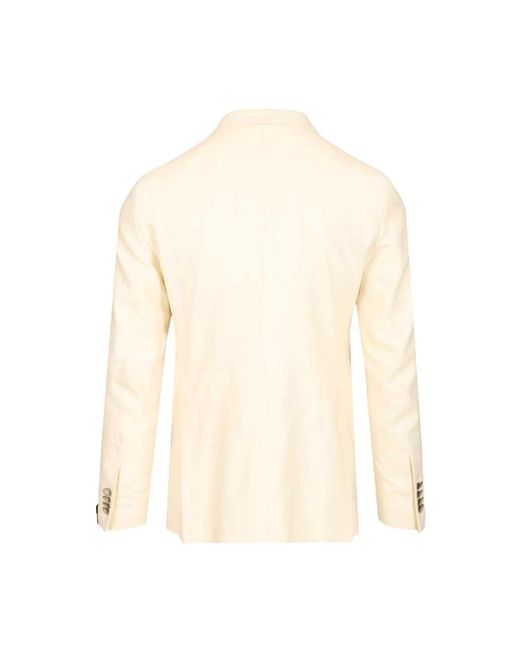 Tagliatore Unlined Single-Breasted Blazer in het Natural voor heren