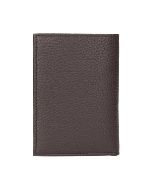 Orciani Accessoires ,Zwart ,Leer Gehamerde Leren Portemonnee Met Anti-Kloon Bescherming in het Brown voor heren