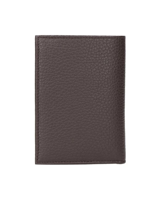 Orciani Accessoires ,Zwart ,Leer Gehamerde Leren Portemonnee Met Anti-Kloon Bescherming in het Brown voor heren