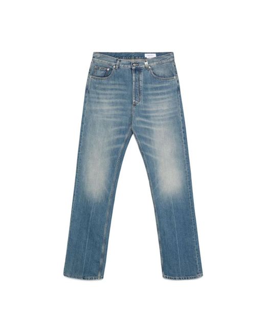 McQueen Blue Straight Jeans for men