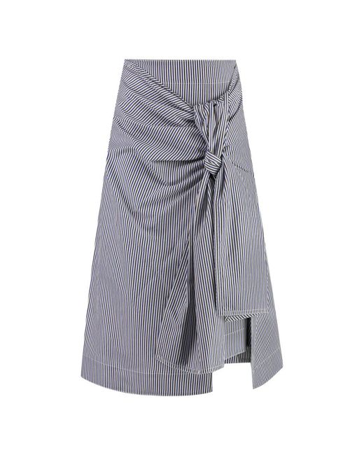 Bottega Veneta Gray Midi Skirts