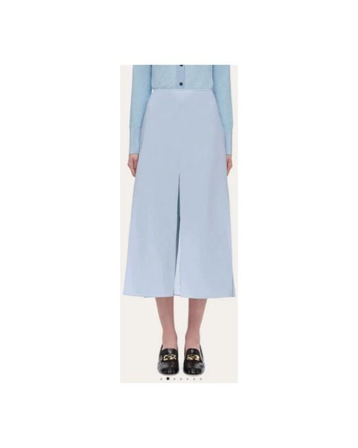 Ferragamo Blue Midi Skirts