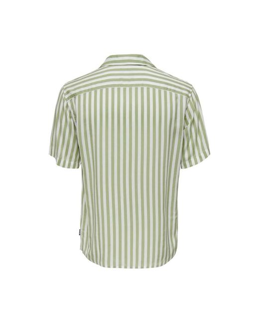 Only & Sons Green Short Sleeve Shirts for men