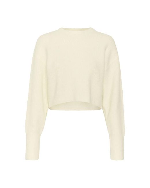 Round-Neck Knitwear Gestuz de color White