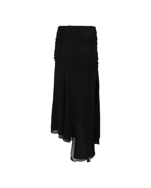 ANDAMANE Black Midi Skirts