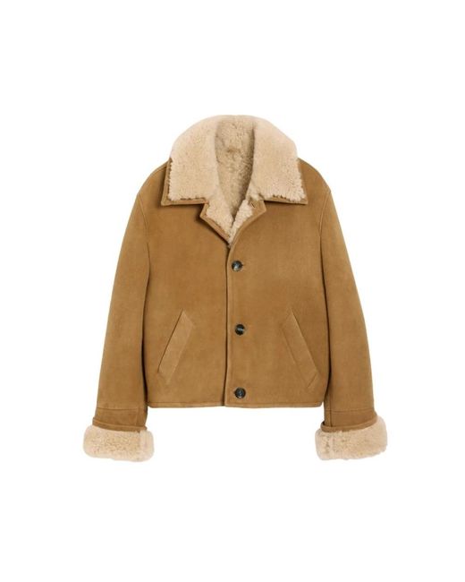AMI Natural Faux Fur & Shearling Jackets