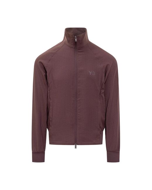 Y-3 Hoodies & Sweatvesten ,Rood ,Bordeaux Lichtgewicht Jas Met Volledige Rits in het Purple voor heren