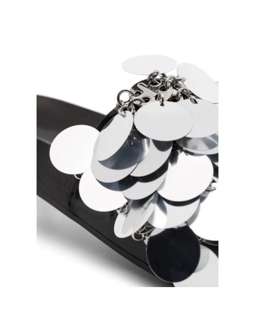 Rabanne Black Sliders