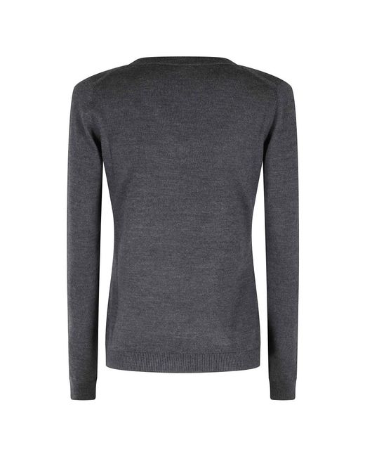 Gran Sasso V-Neck Knitwear in het Gray