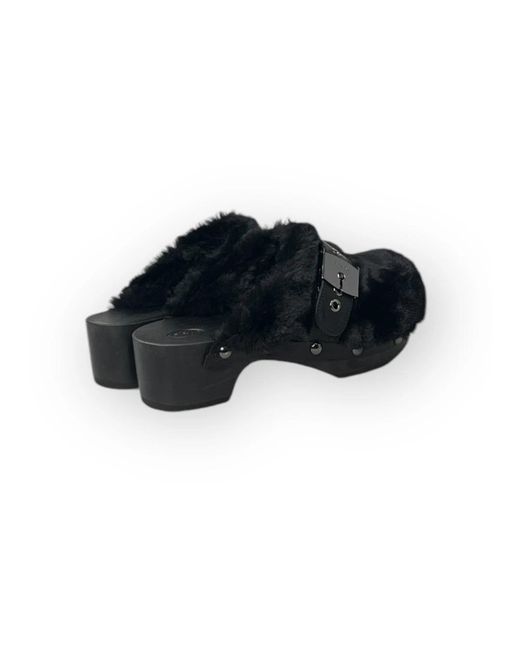 Scholl Blue Heeled Mules