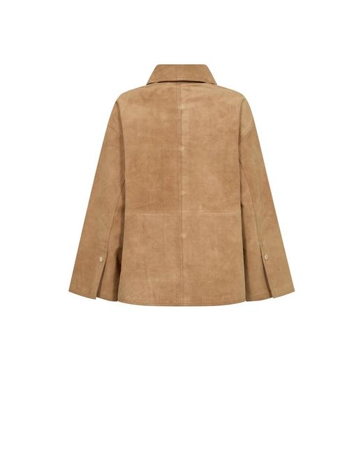Mos Mosh Jassen ,Bruin ,Leer Leather Jassen in het Natural