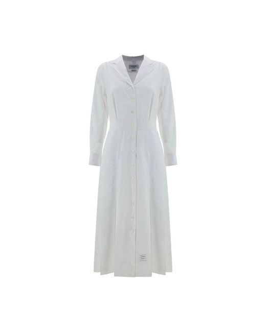 Thom Browne Gray Rüschenrock Hemdkleid