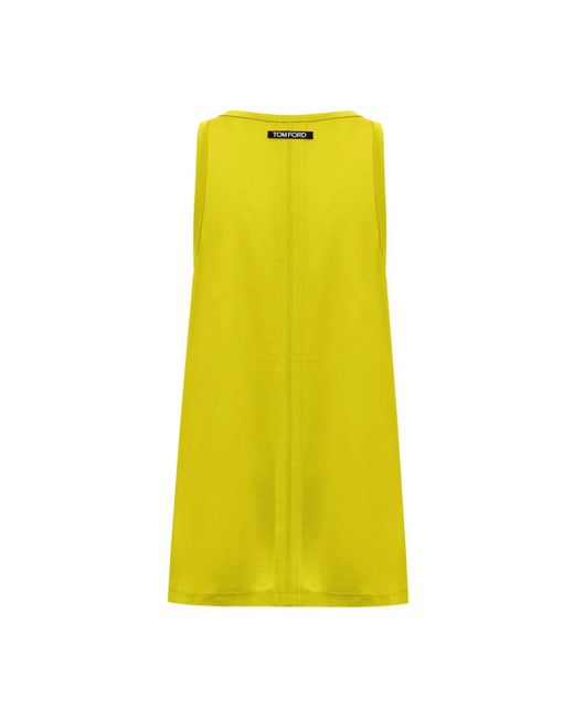 Tom Ford Yellow Sleeveless Tops