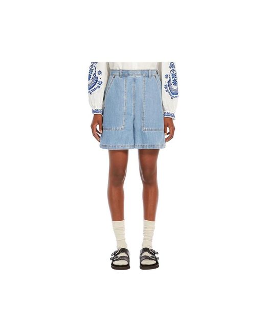 Shorts > denim shorts Weekend by Maxmara en coloris Blue