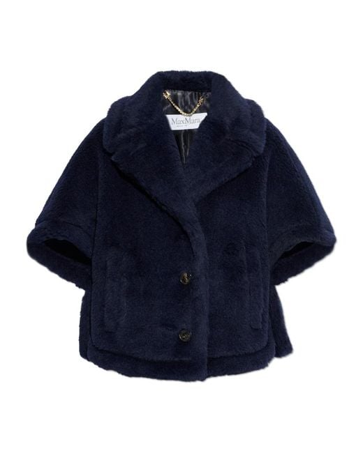 Max Mara Blue Faux Fur & Shearling Jackets